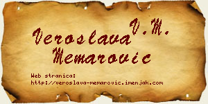 Veroslava Memarović vizit kartica